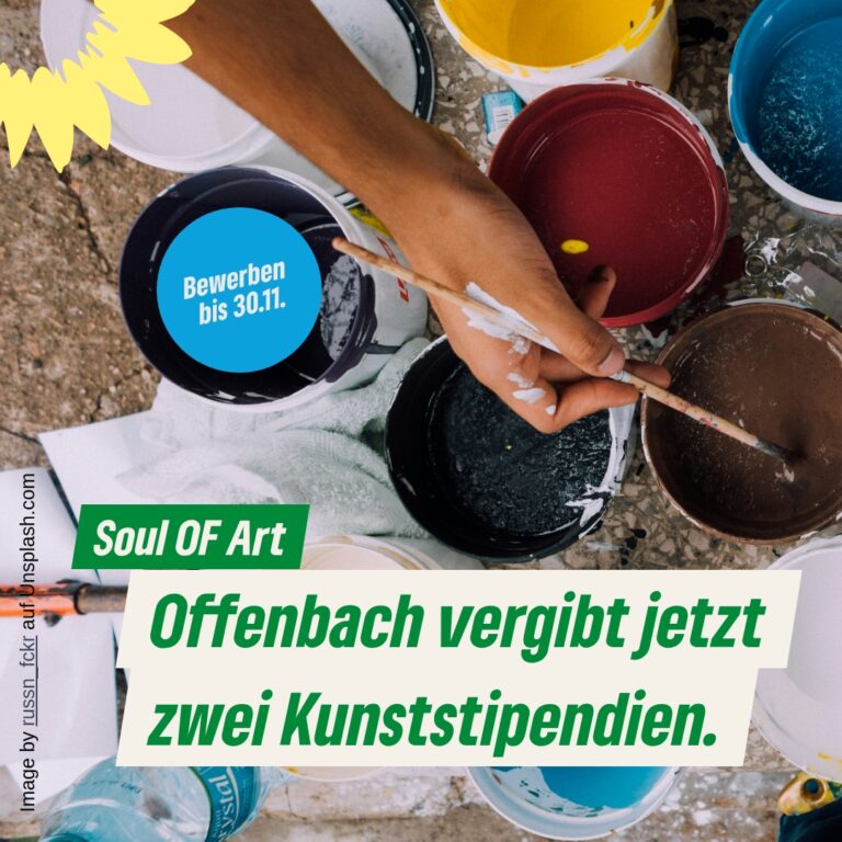 Von der Idee zum Preis: Offenbach startet Kunst-Stipendium auf Anstoß der Grünen